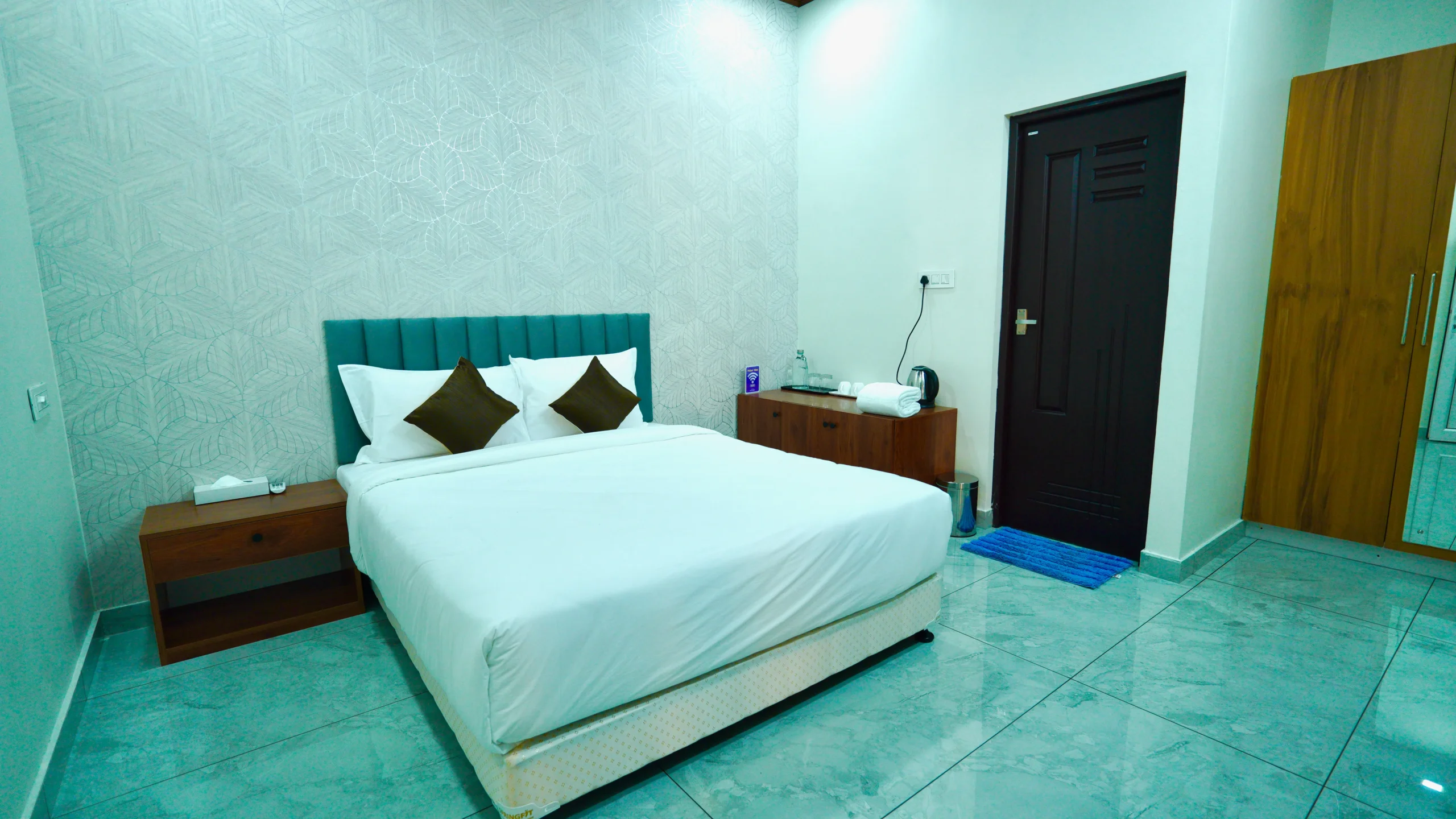 spacious ac bedroom at periyar vibes kochi