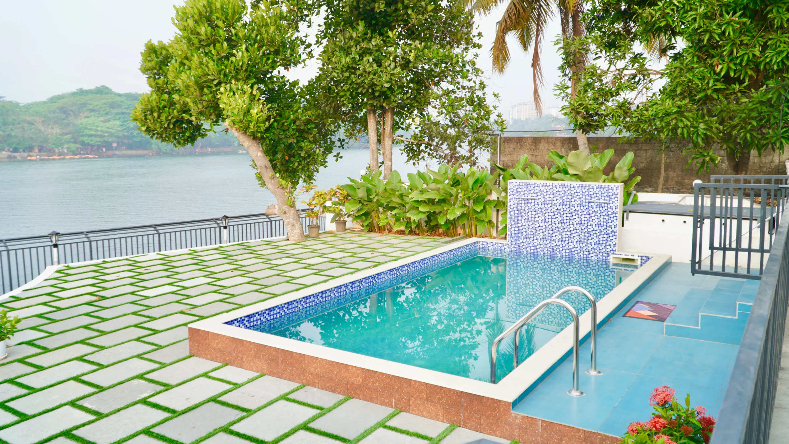 Private pool villa in Kochi with clean swimming pool and relaxing ambiance